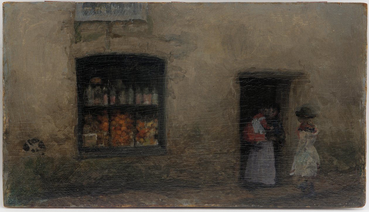 Een oranje noot: Snoepwinkel door James Abbott McNeill Whistler