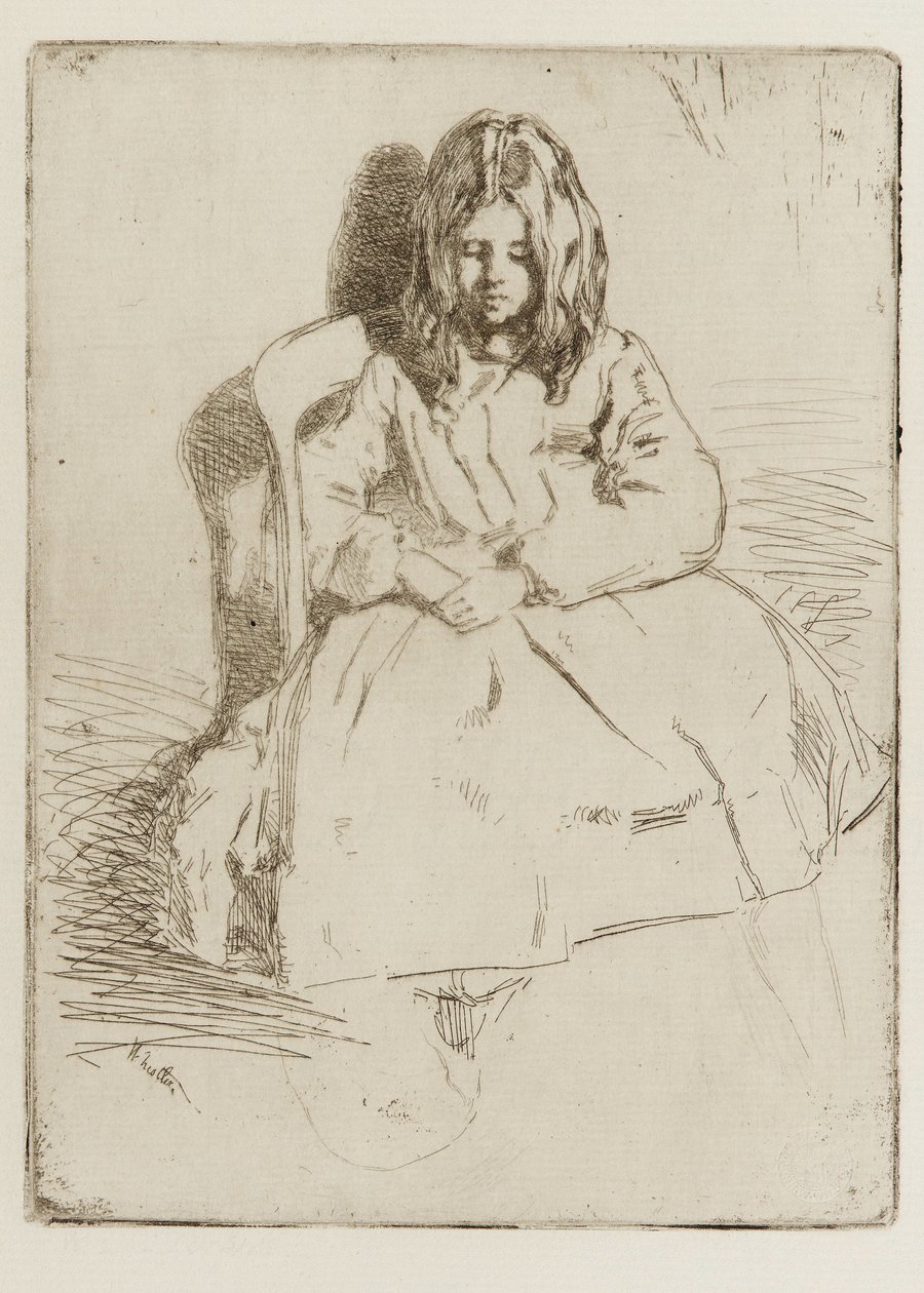 Annie, zittend door James Abbott McNeill Whistler