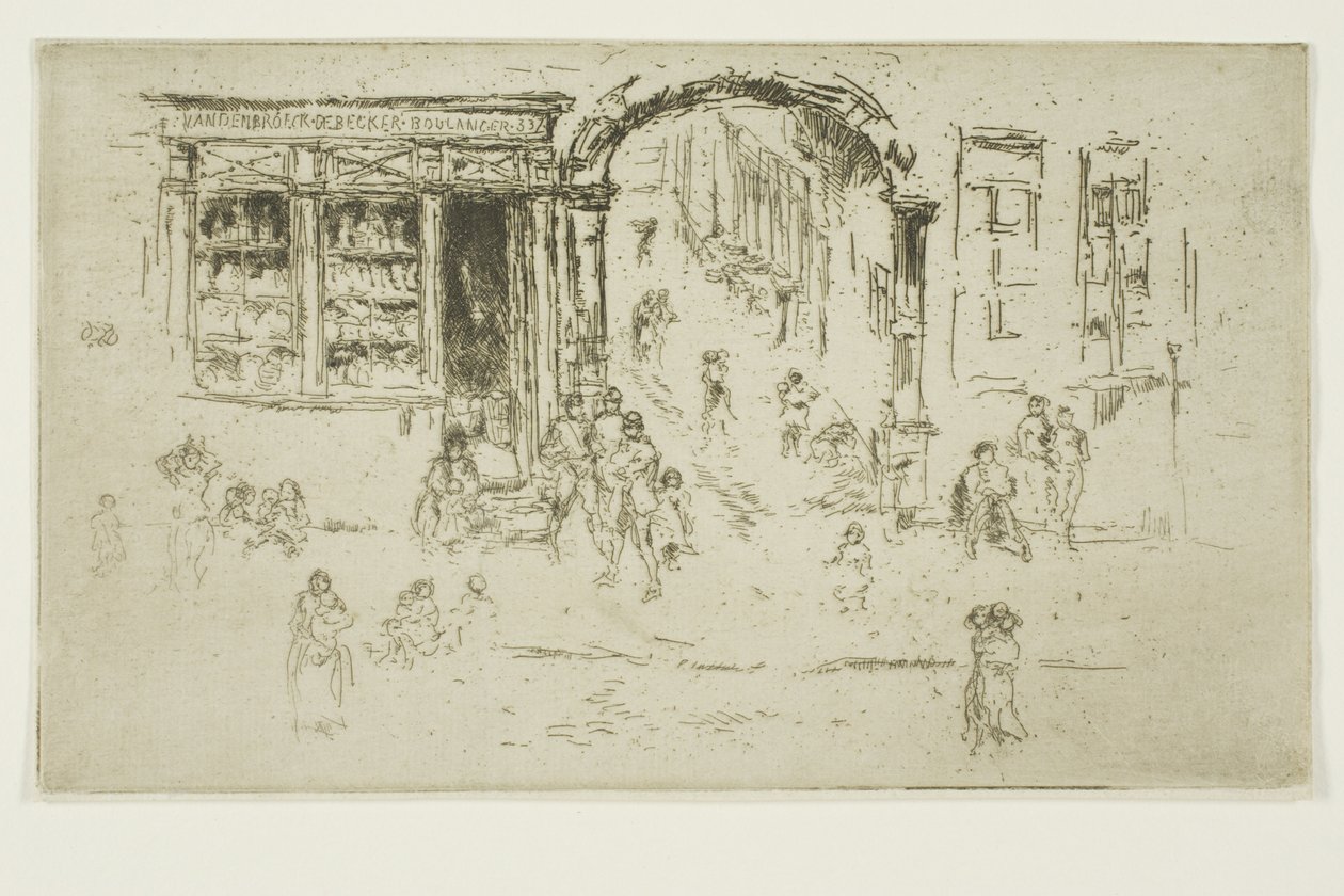 Boogpoort, Brussel door James Abbott McNeill Whistler