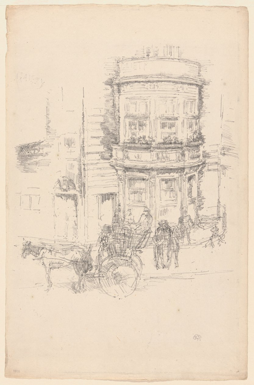 Achterkant van het Gaiety Theater door James Abbott McNeill Whistler