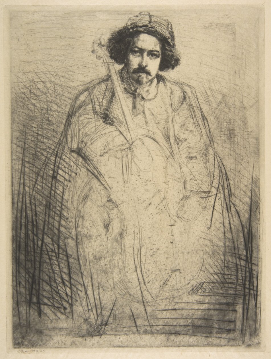 Becquet (J. Becquet, beeldhouwer) door James McNeill Whistler