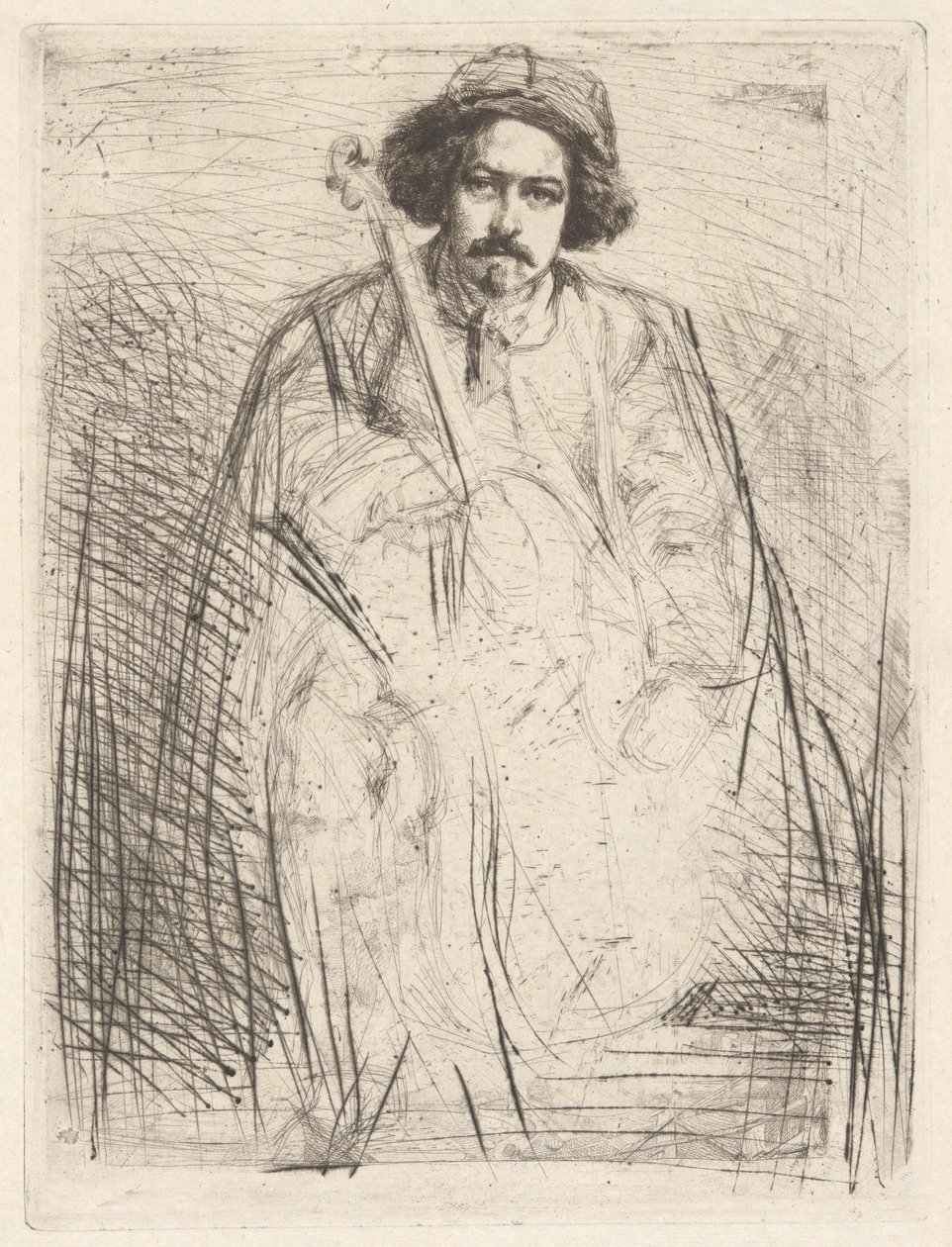 Becquet (De Violist) door James Abbott McNeill Whistler