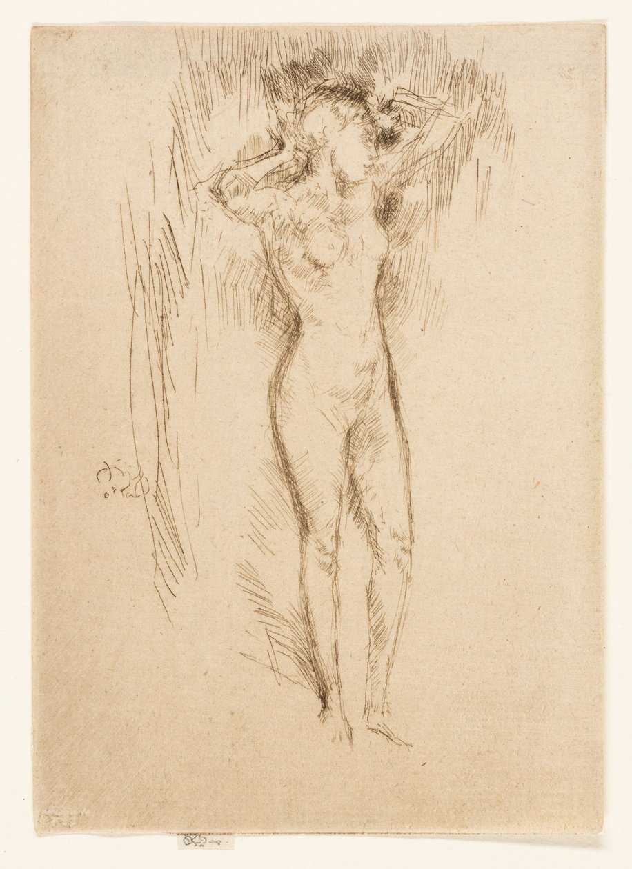 Het haar binden door James Abbott McNeill Whistler