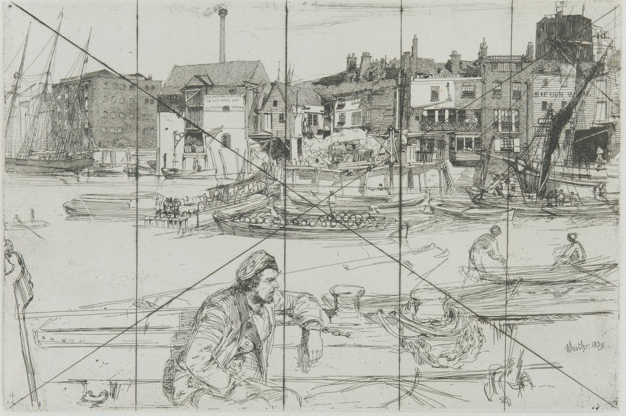 Black Lion Wharf door James Abbott McNeill Whistler