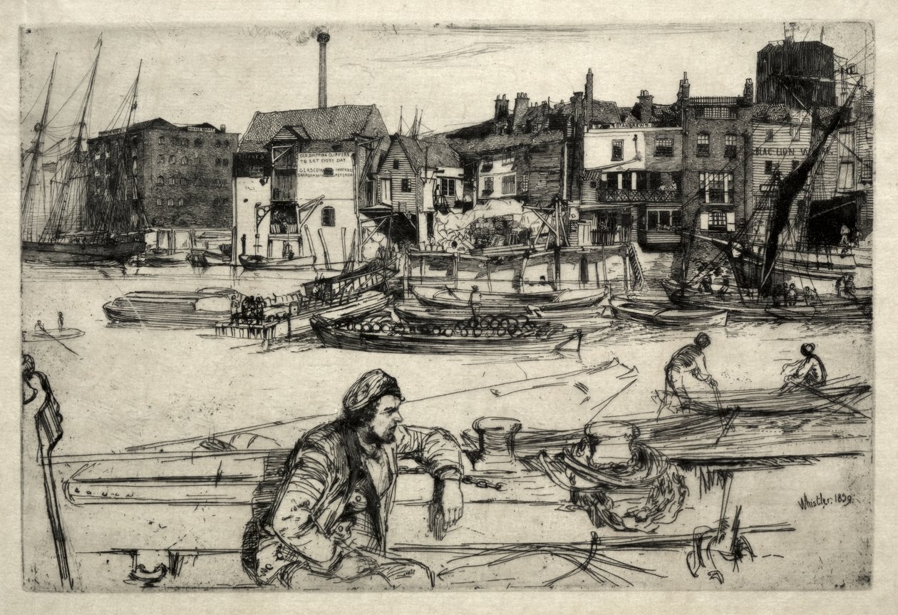 Black Lion Wharf door James McNeill Whistler