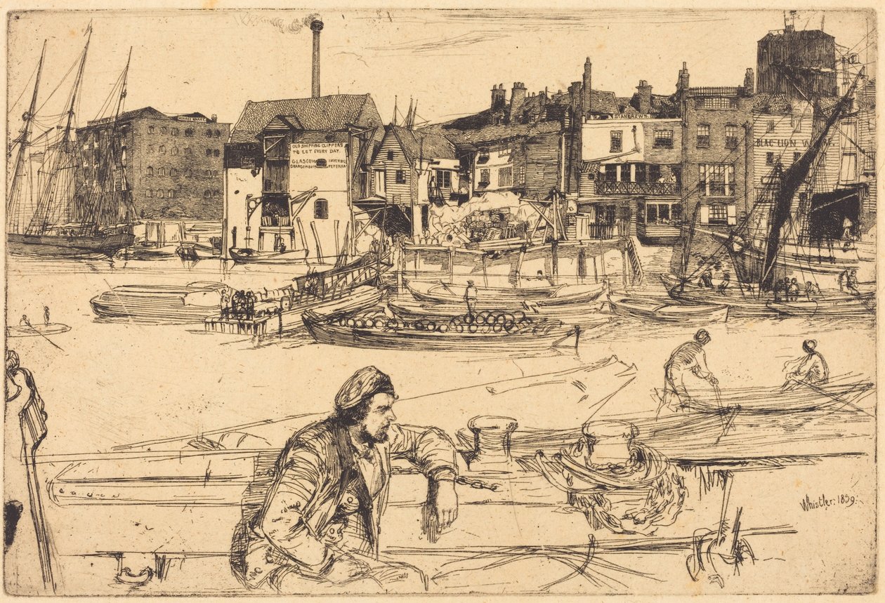 Black Lion Wharf door James McNeill Whistler