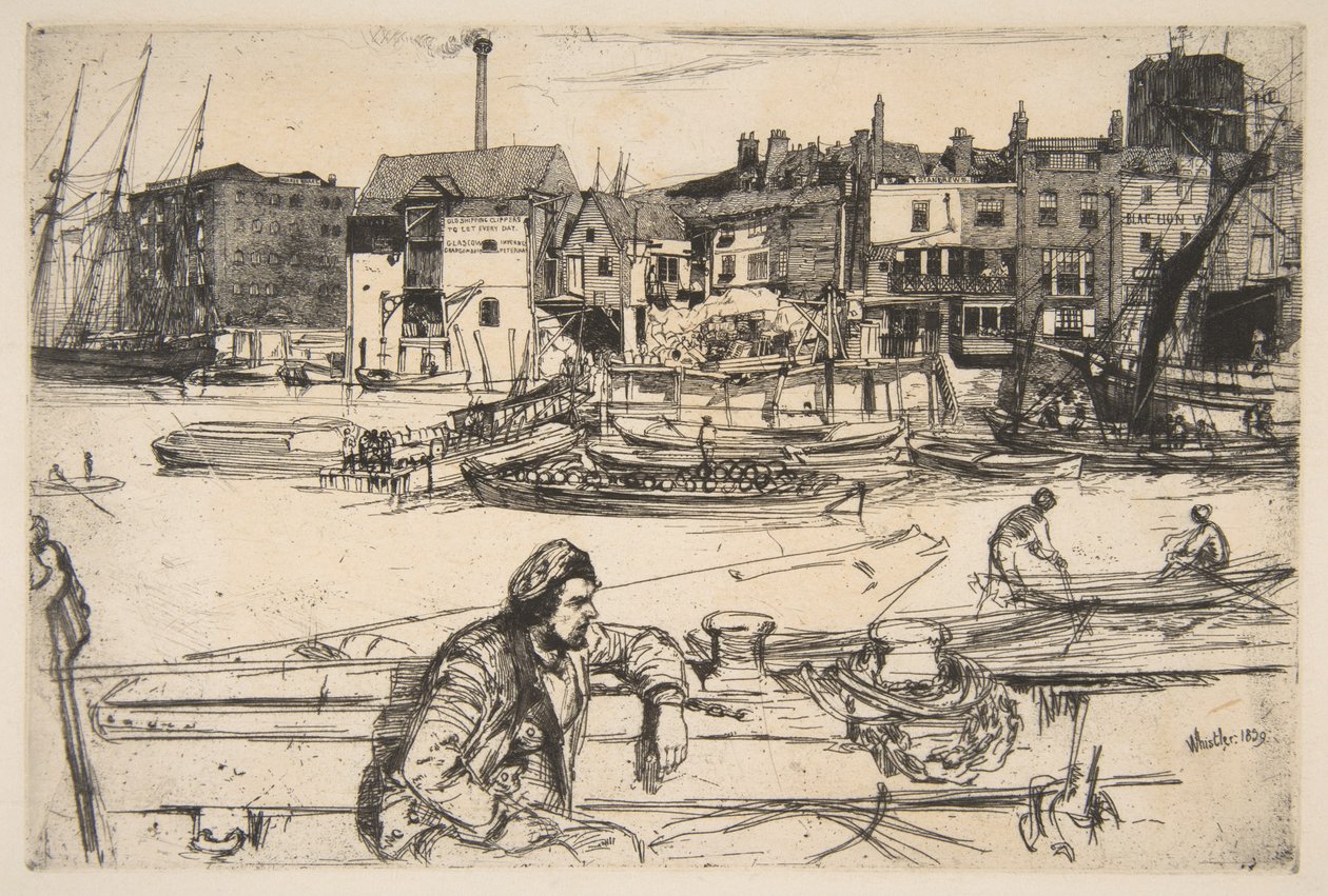 Black Lion Wharf door James McNeill Whistler