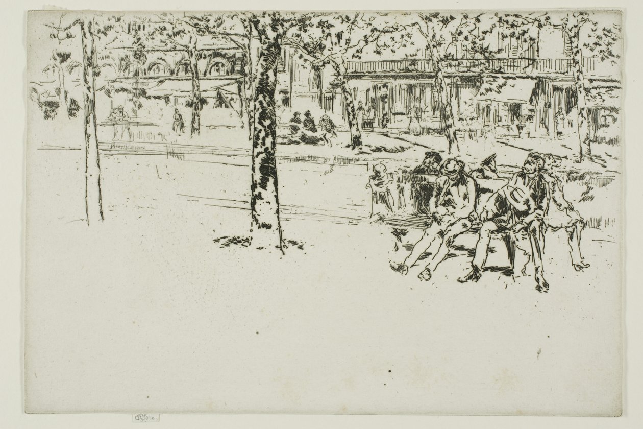 Boulevard Poissonnière, Parijs door James McNeill Whistler