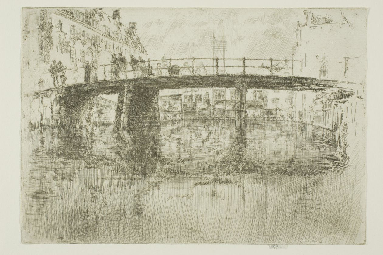 Brug, Amsterdam door James Abbott McNeill Whistler
