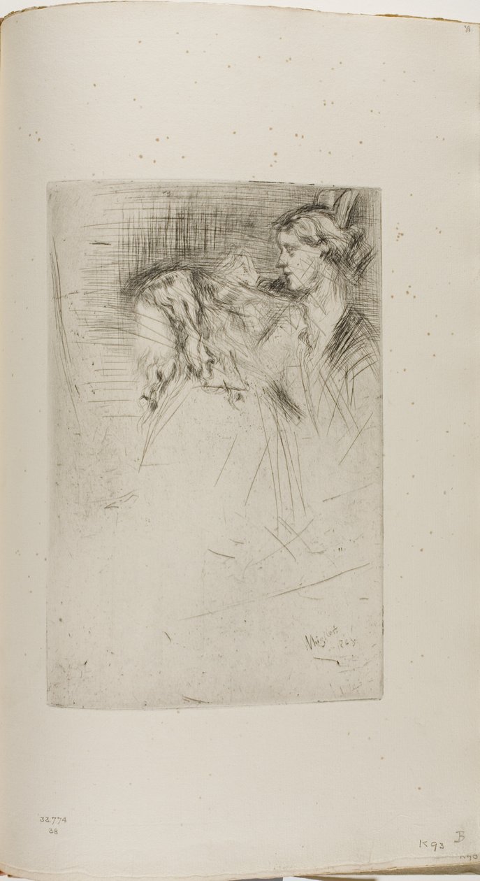 Het haar borstelen door James Abbott McNeill Whistler