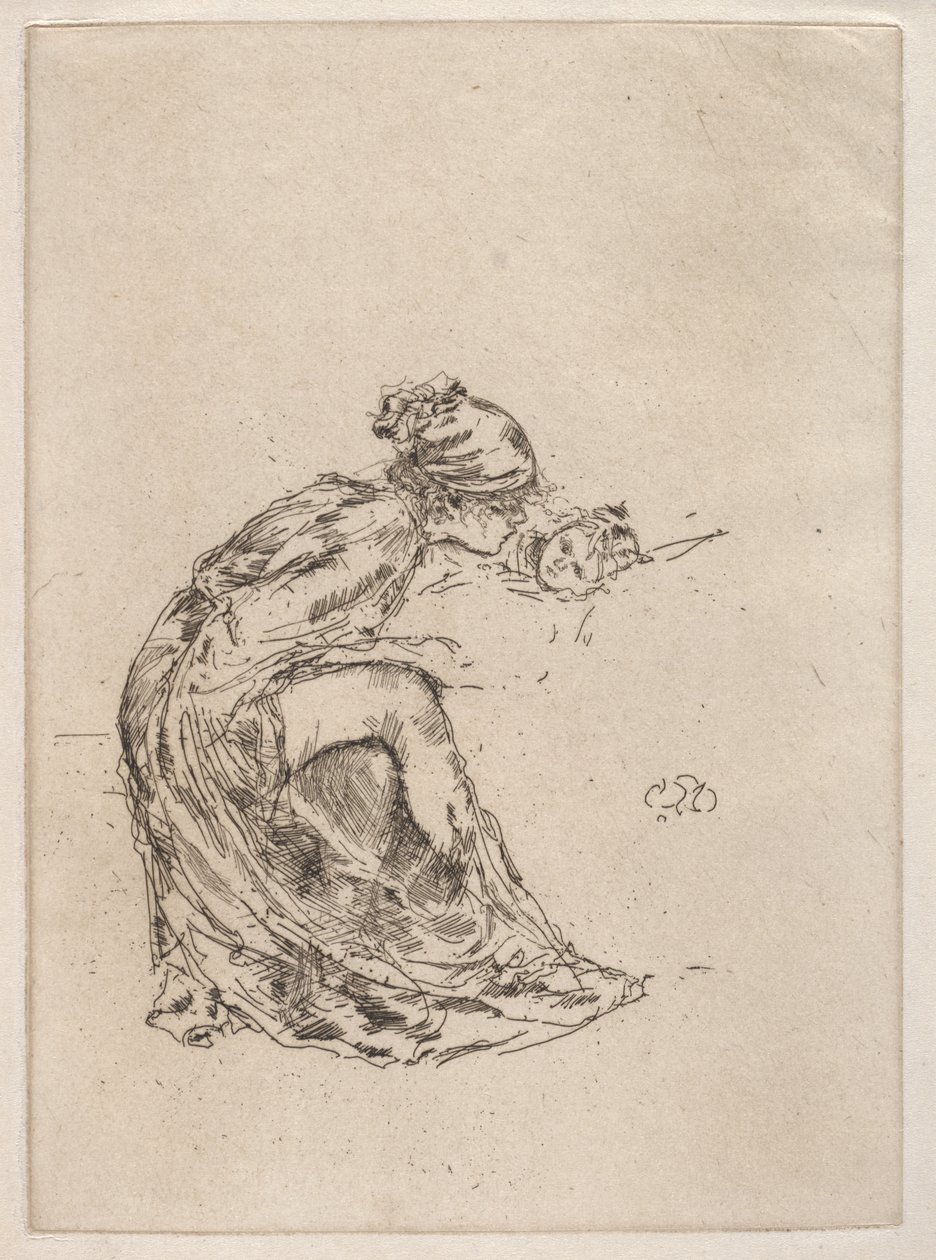 Cameo, nr. 1 (Moeder en kind) door James McNeill Whistler