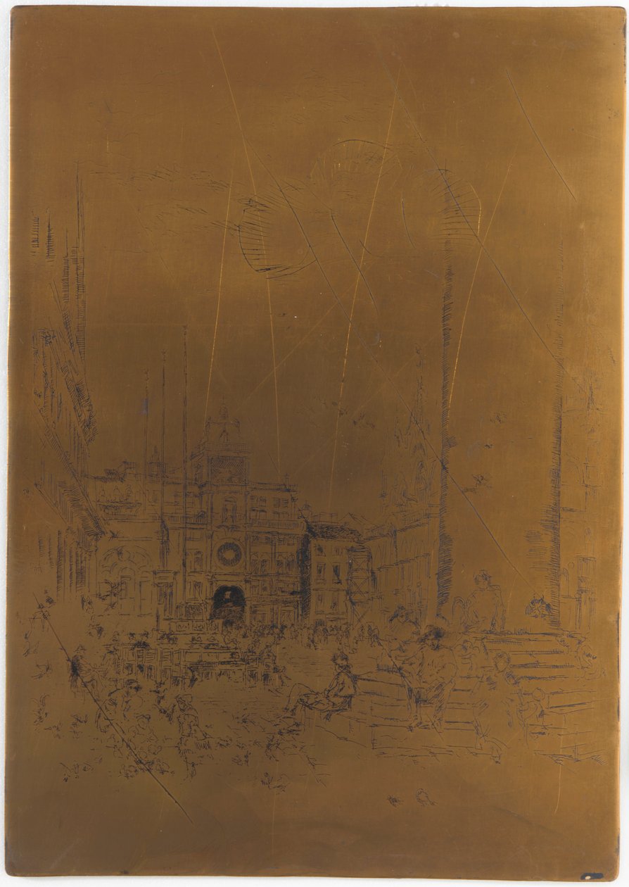 Geannuleerde Drukplaat voor De Piazzetta door James Abbott McNeill Whistler