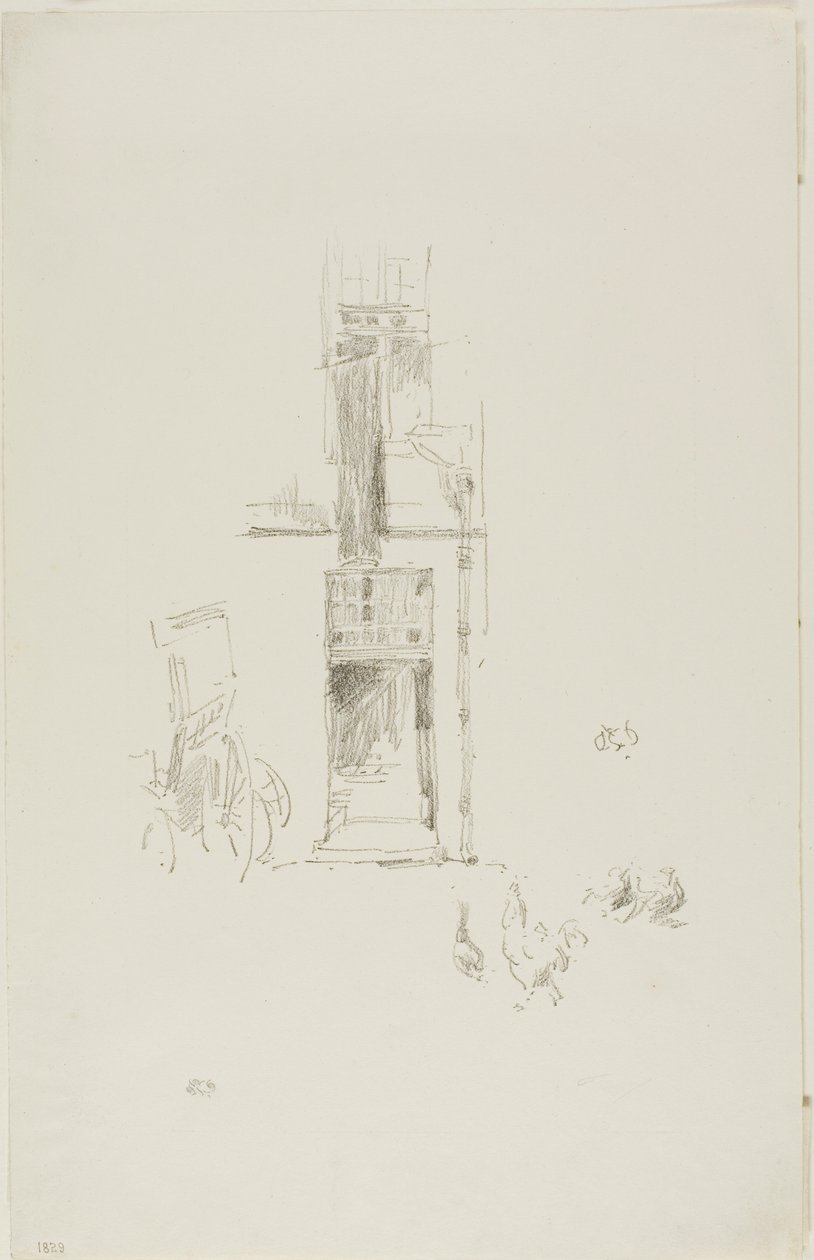 Hanen en hennen, Hôtel Colbert door James McNeill Whistler
