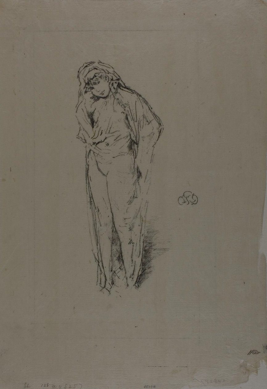 Gedrapeerde figuur, staand door James Abbott McNeill Whistler