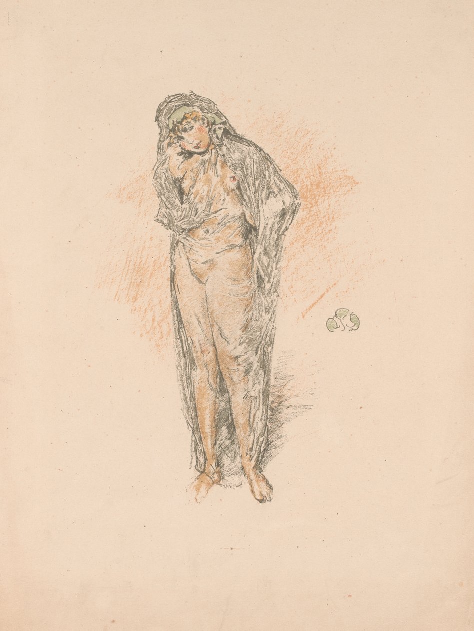 Geklede figuur, staand door James Abbott McNeill Whistler