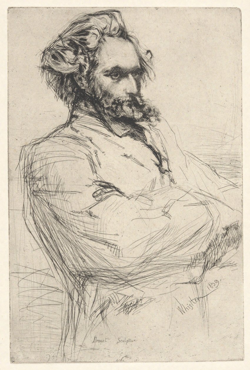 Drouet, beeldhouwer door James McNeill Whistler