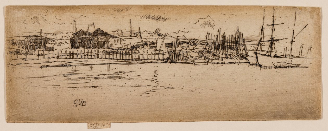 Droge Docks, Southampton door James Abbott McNeill Whistler