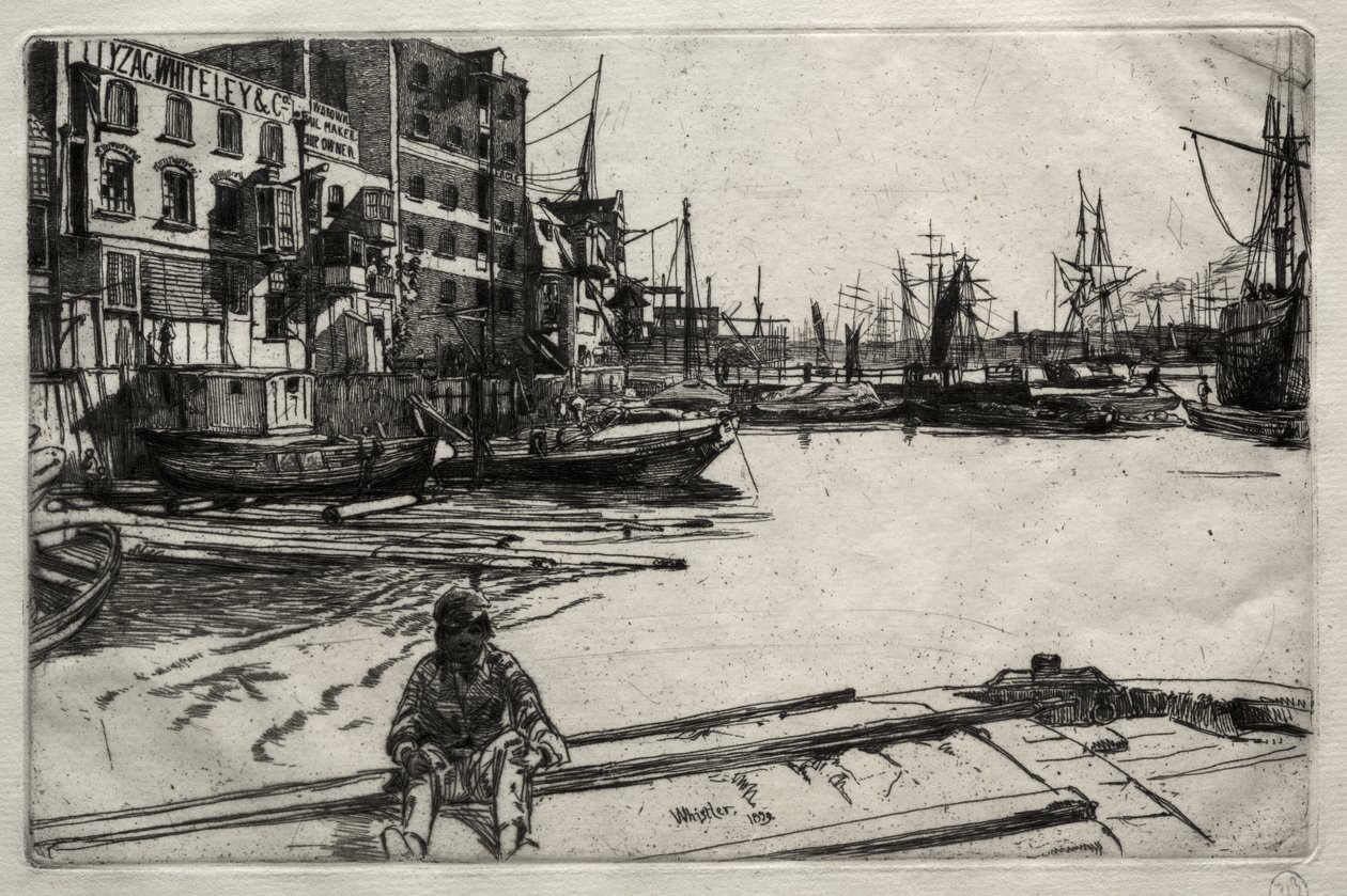 Eagle Wharf door James McNeill Whistler