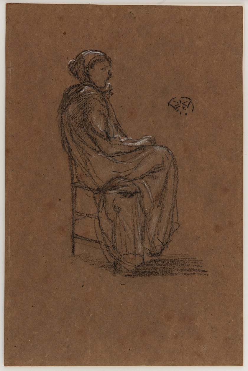 Zittende vrouwelijke figuur door James Abbott McNeill Whistler