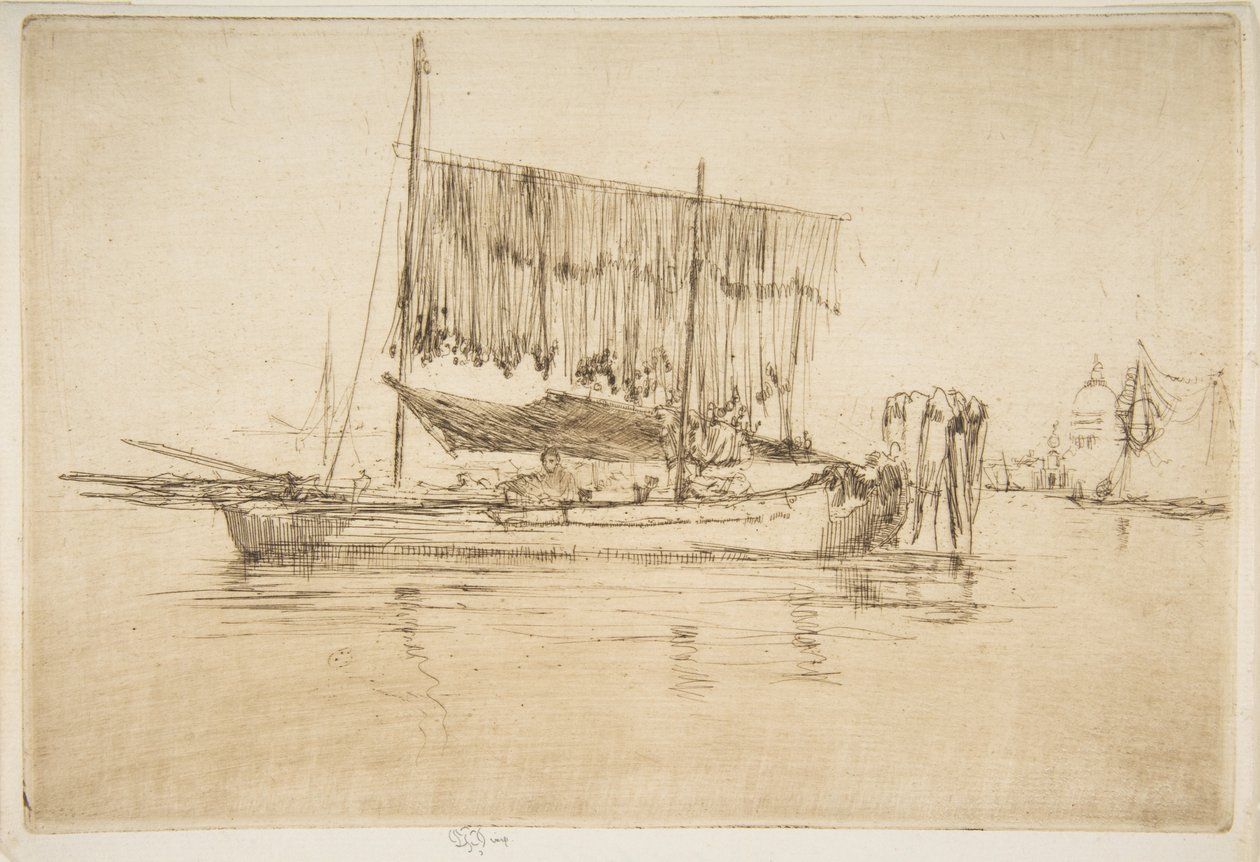 Vissersboot door James McNeill Whistler