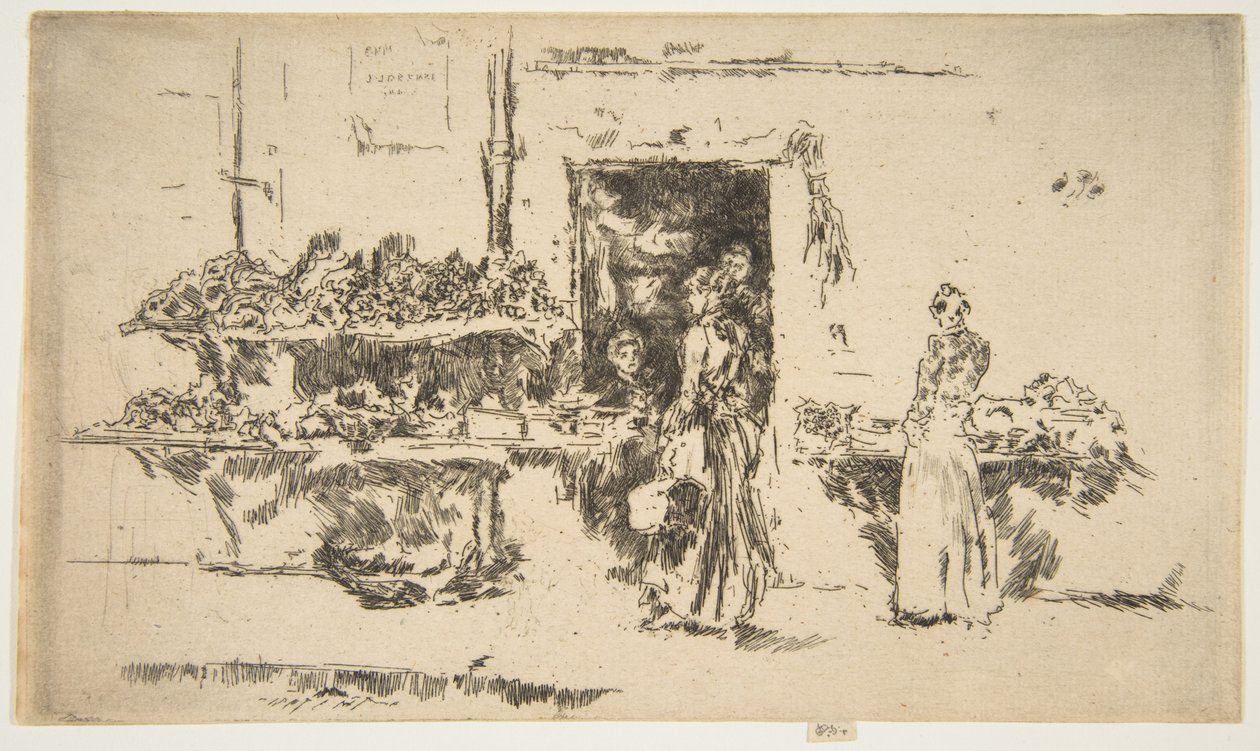 Fruitwinkel, Parijs (groente- en fruitwinkel, Parijs) door James McNeill Whistler