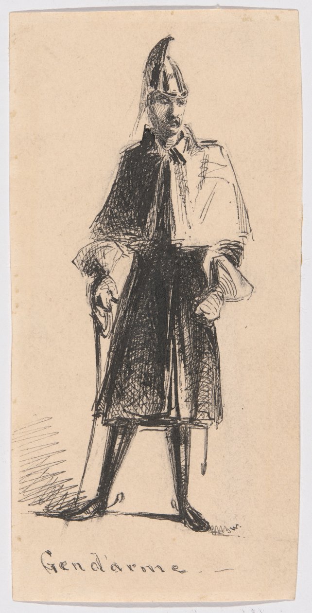 Gendarme door James Abbott McNeill Whistler