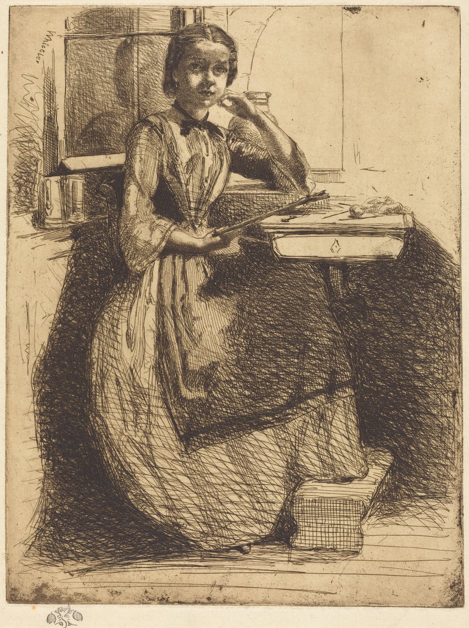 Gretchen in Heidelberg door James McNeill Whistler