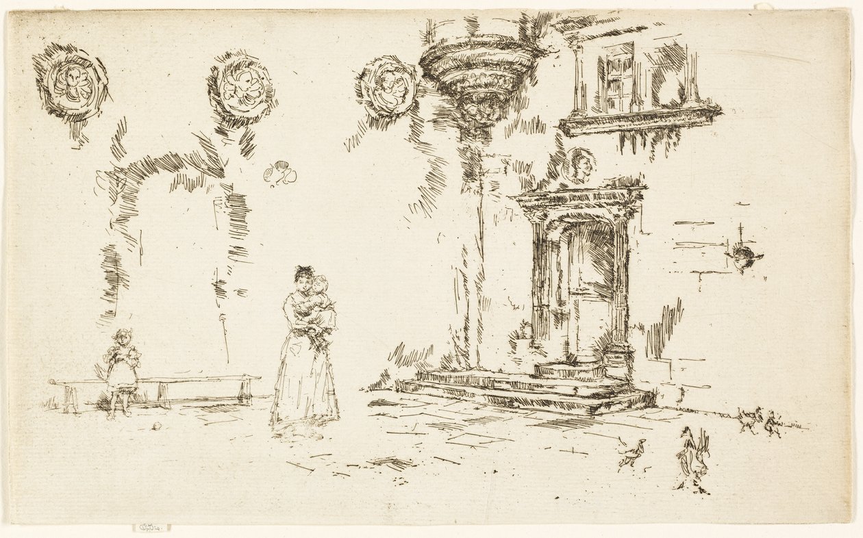 Hôtel Lallemont, Bourges door James Abbott McNeill Whistler