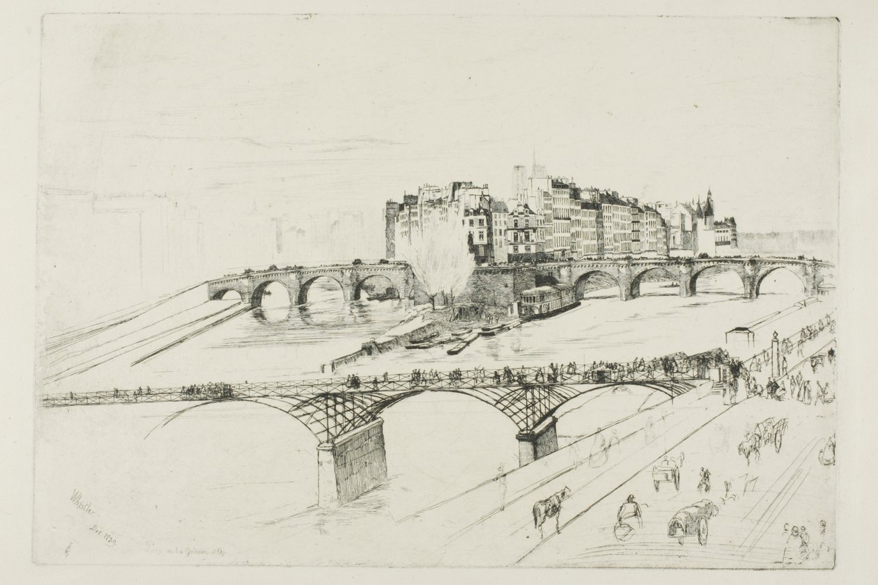 Île de la Cité, Parijs door James McNeill Whistler
