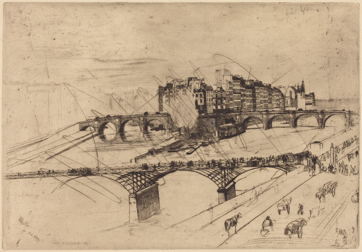 Île de la Cité, Parijs door James McNeill Whistler