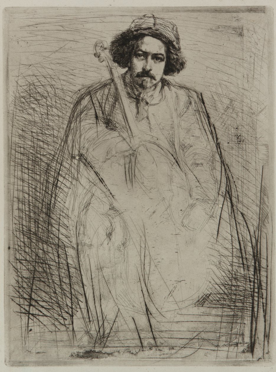 J. Becquet, Beeldhouwer door James Abbott McNeill Whistler