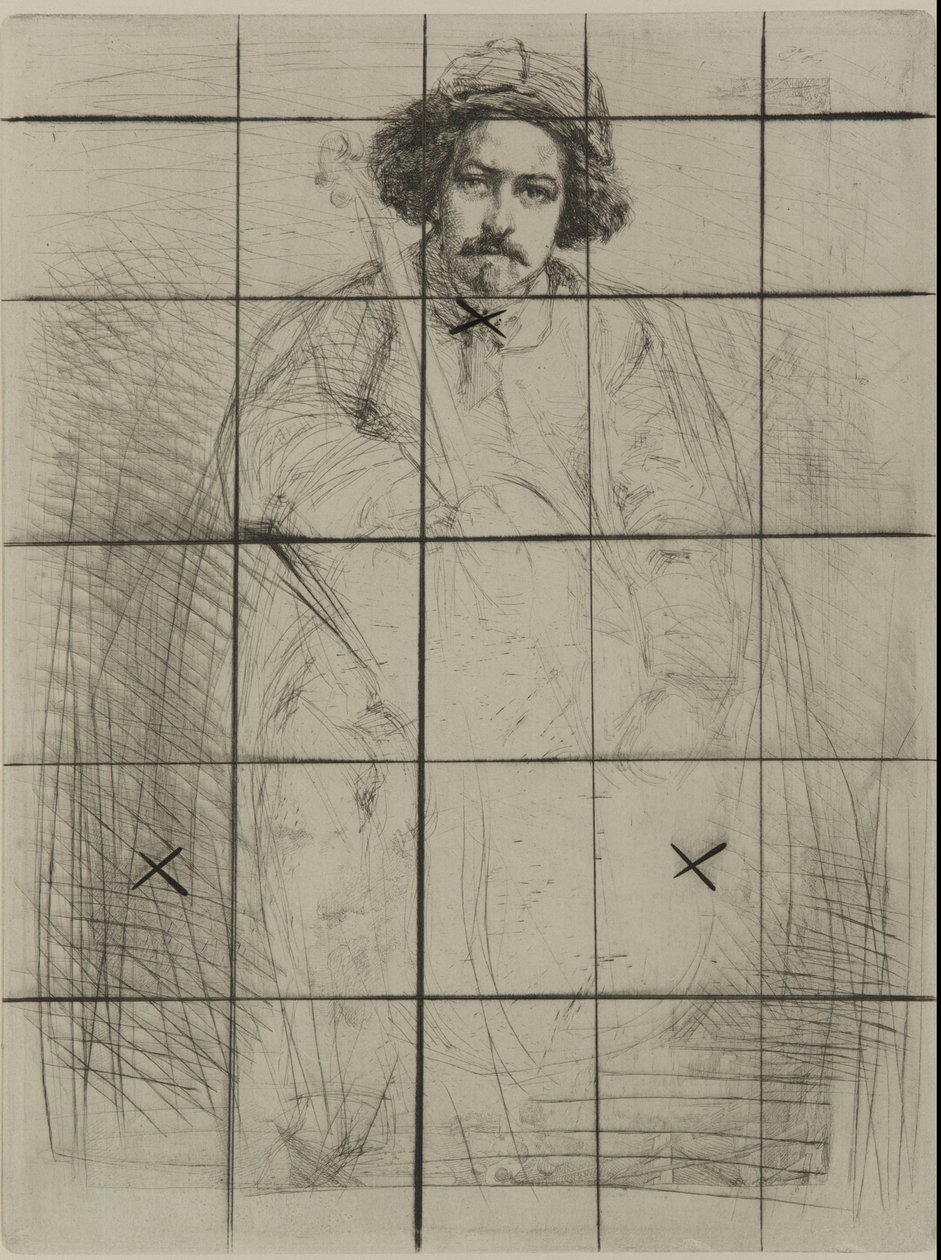 J. Becquet, Beeldhouwer door James Abbott McNeill Whistler