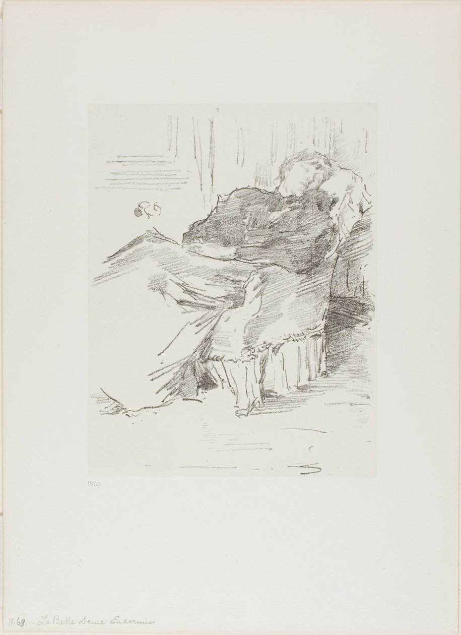 La Belle Dame endormie door James Abbott McNeill Whistler