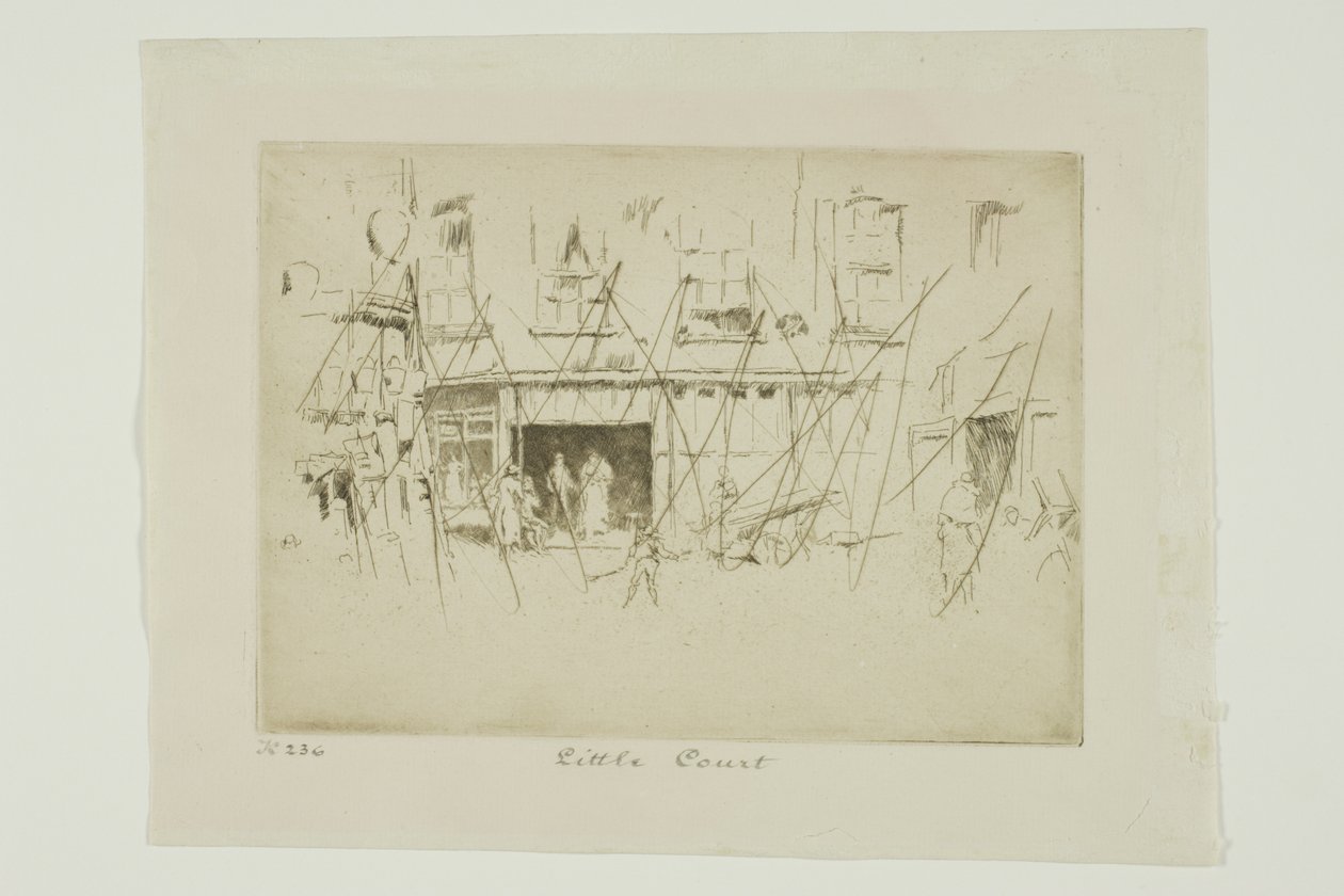 Kleine hof door James Abbott McNeill Whistler