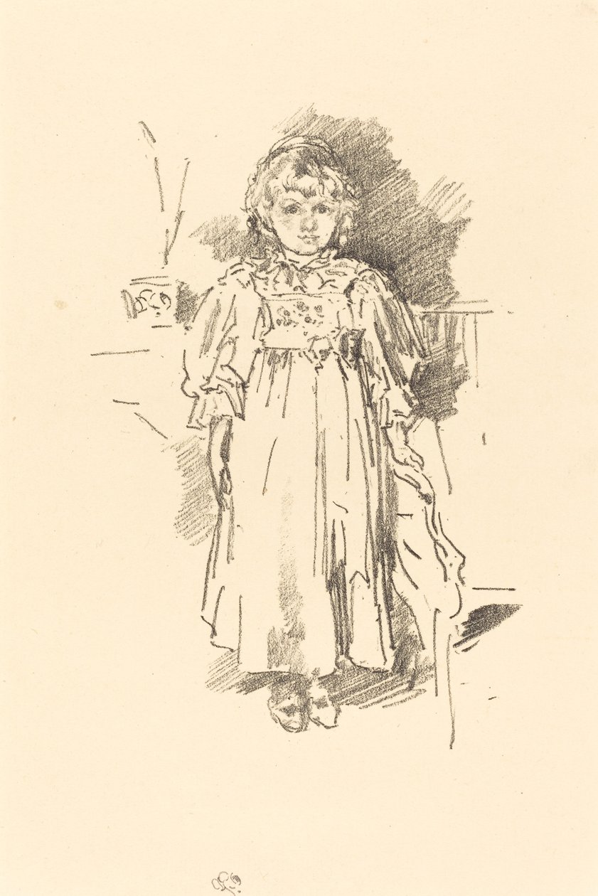Kleine Evelyn door James Abbott McNeill Whistler