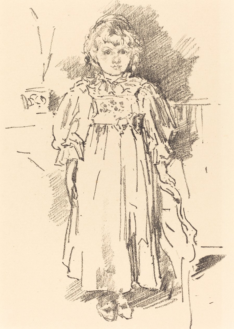 Kleine Evelyn door James Abbott McNeill Whistler