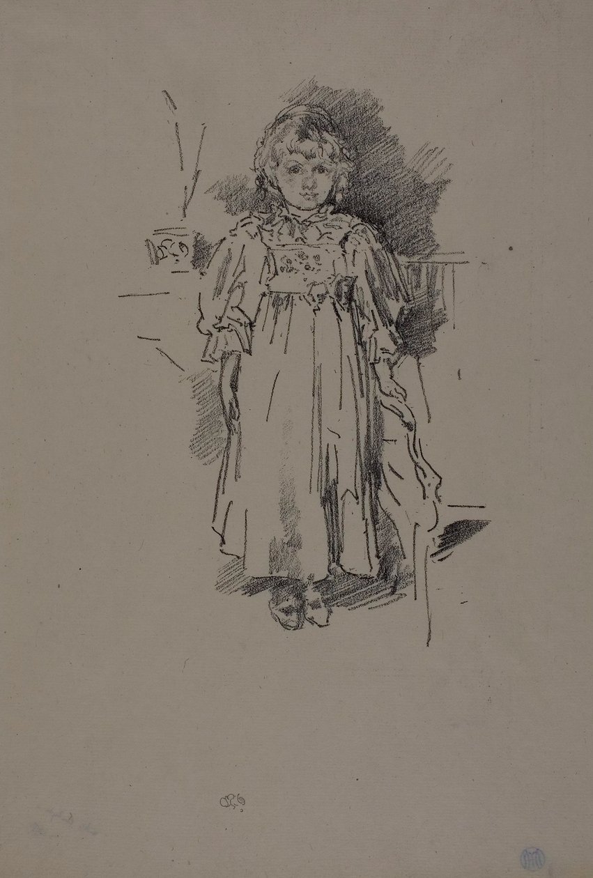 Kleine Evelyn door James Abbott McNeill Whistler