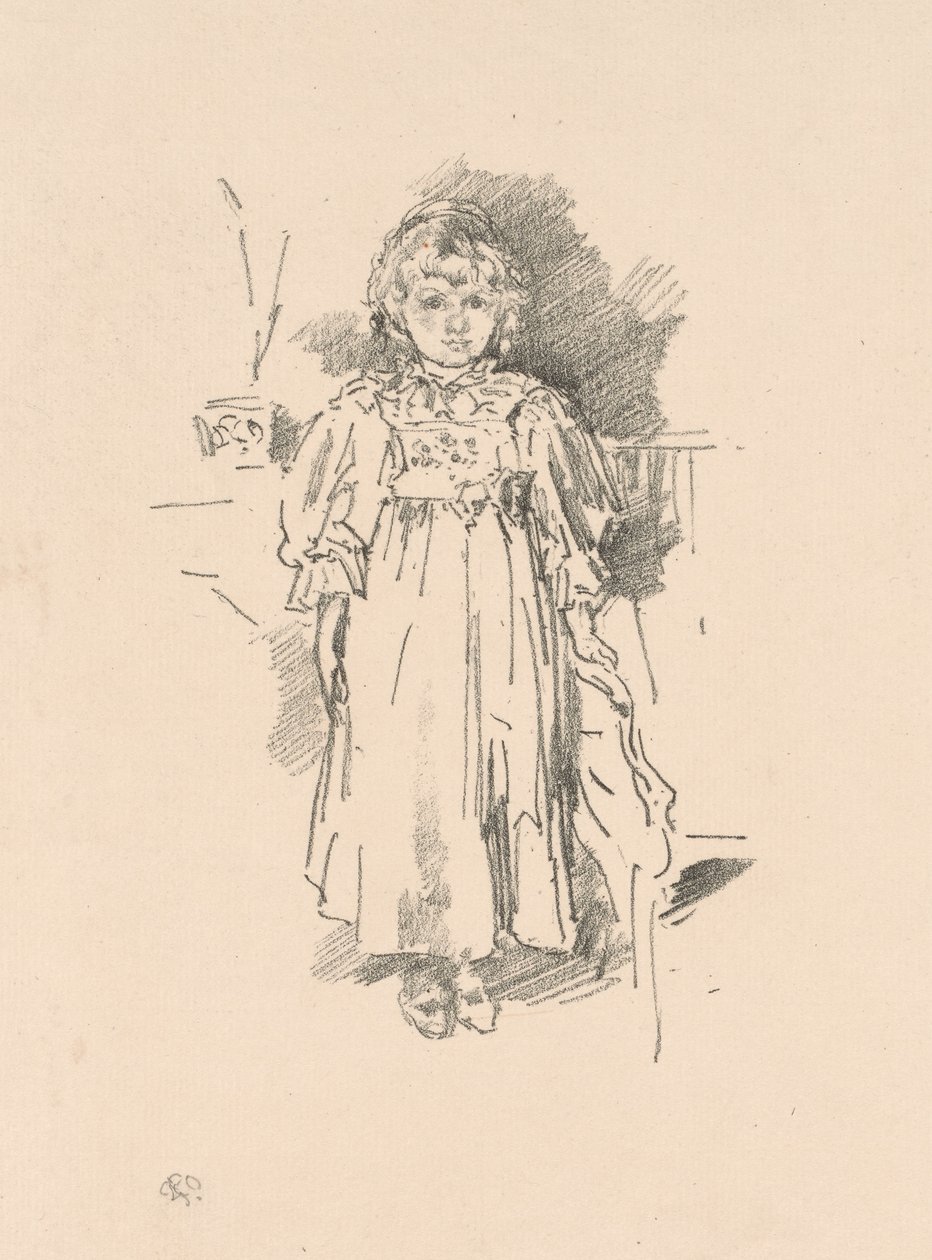 Kleine Evelyn door James Abbott McNeill Whistler