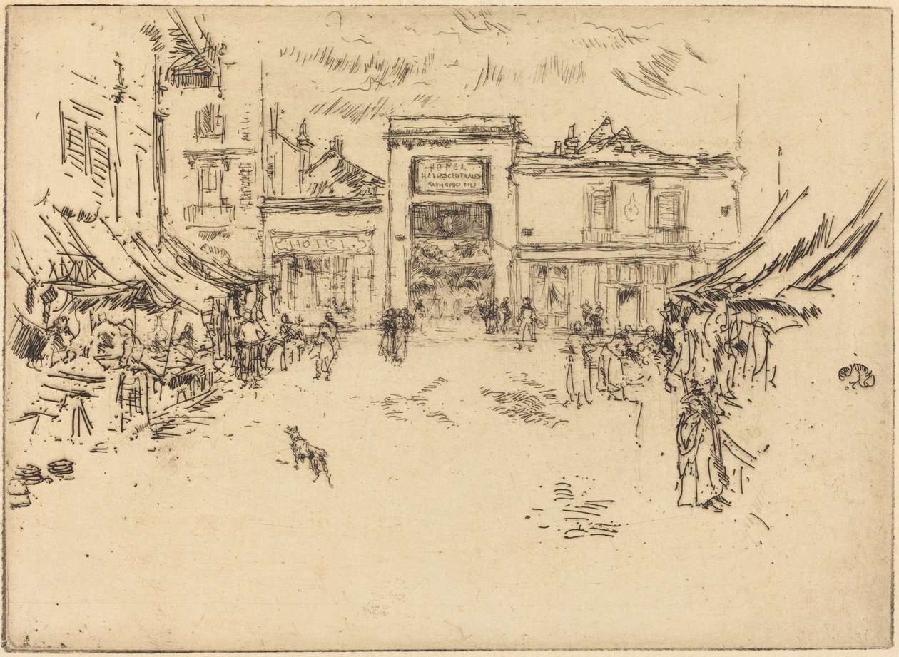 Kleine marktplaats, Tours door James McNeill Whistler