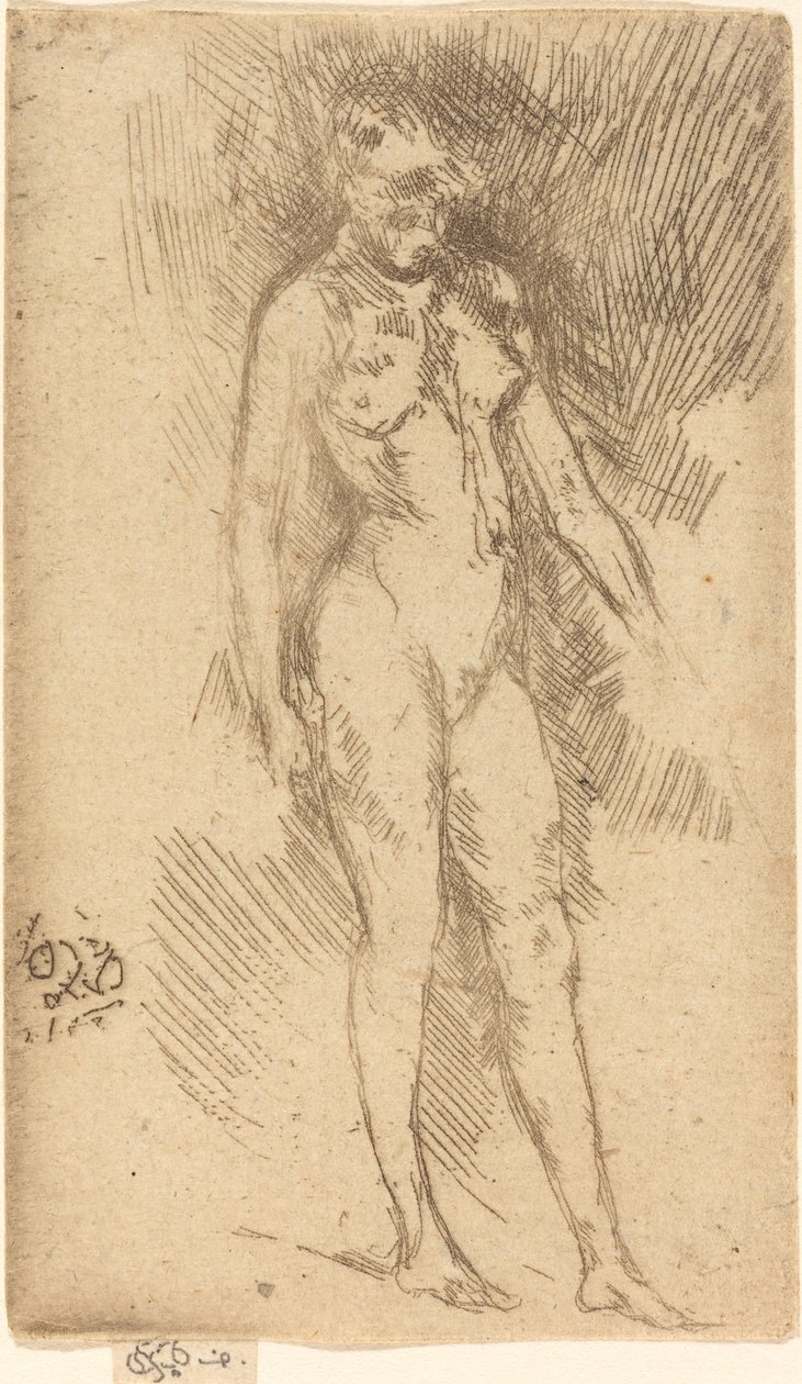 Kleine naakte figuur door James Abbott McNeill Whistler