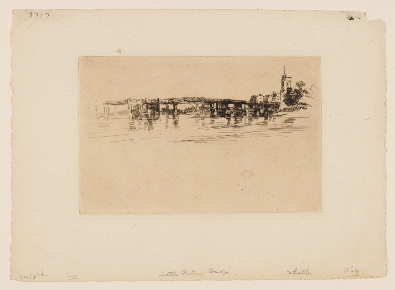 Kleine Putney Brug door James Abbott McNeill Whistler