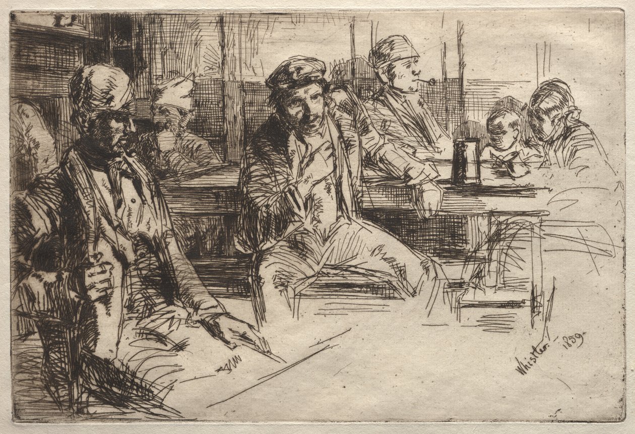 Havenarbeiders door James McNeill Whistler