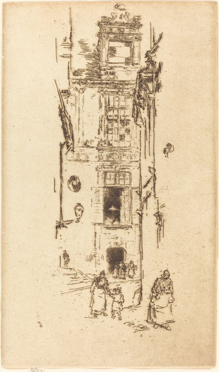 Mairie, Loches door James Abbott McNeill Whistler