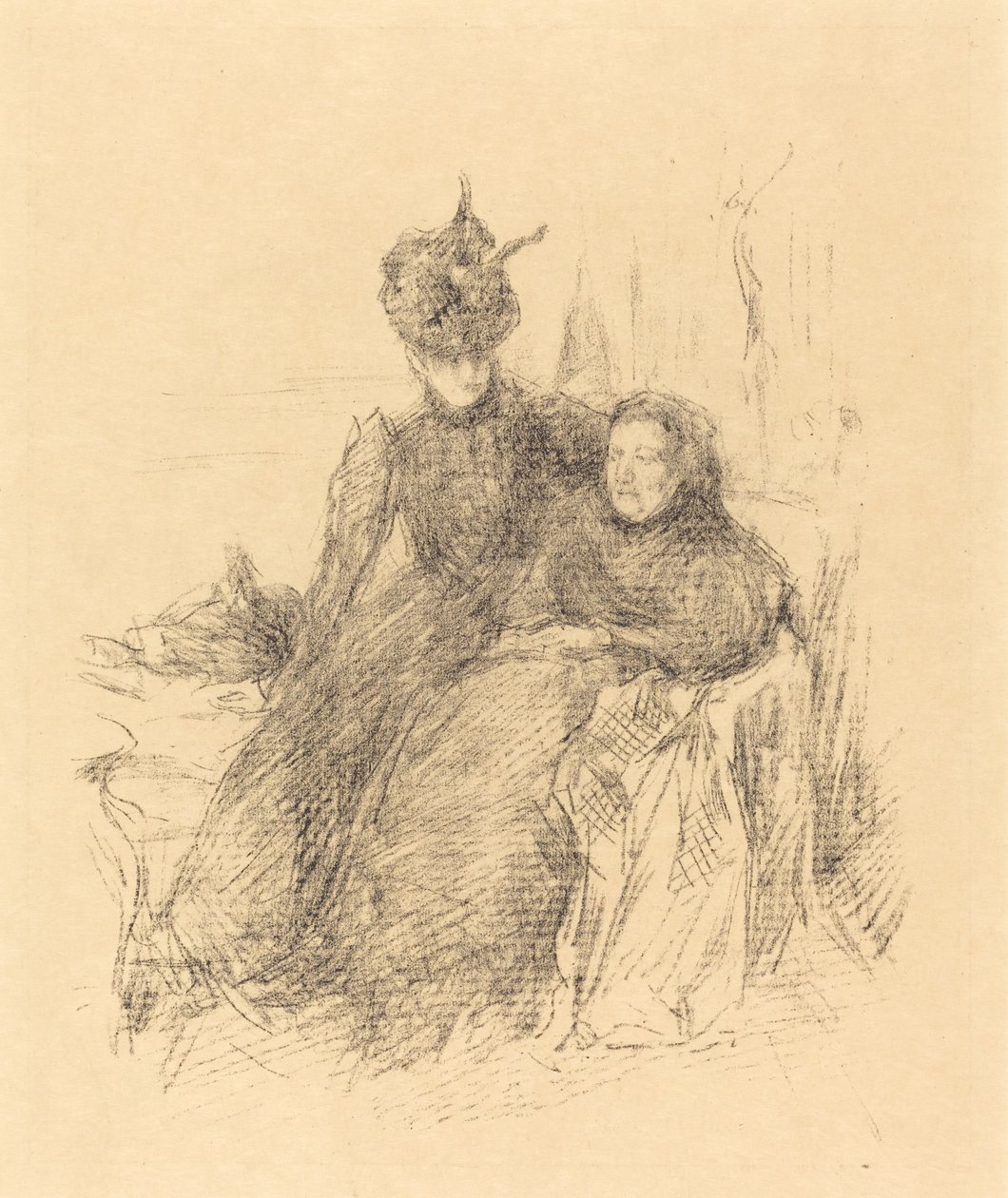 Moeder en Dochter door James Abbott McNeill Whistler