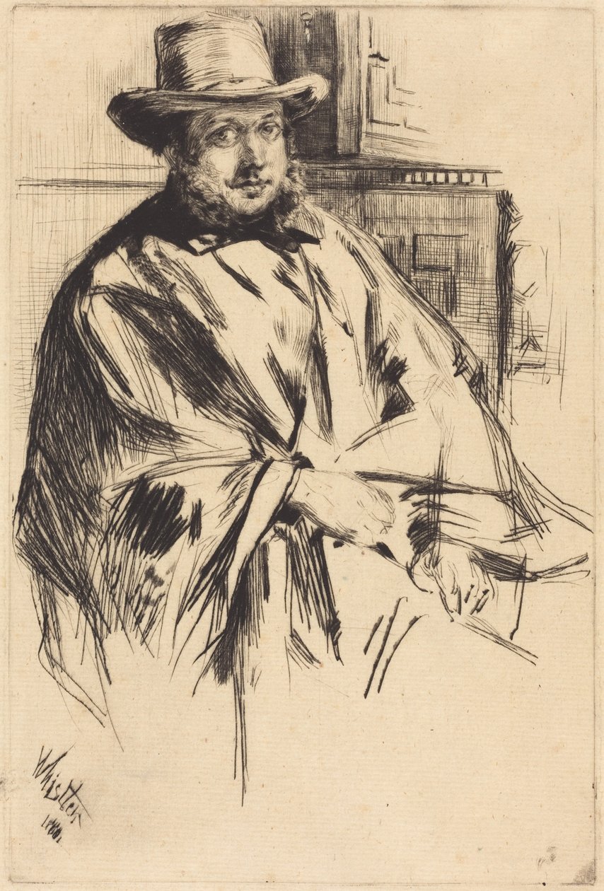 De heer Davis (de heer Mann) door James McNeill Whistler