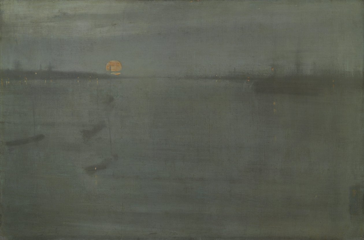 Nocturne: Blauw en goud - Southampton Water door James McNeill Whistler