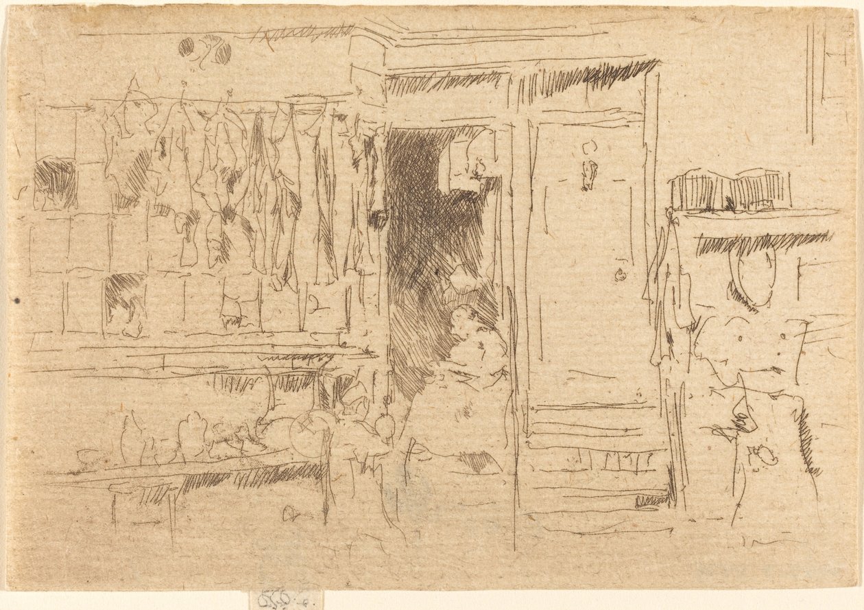 Oude-Kledingwinkel, No.I door James Abbott McNeill Whistler