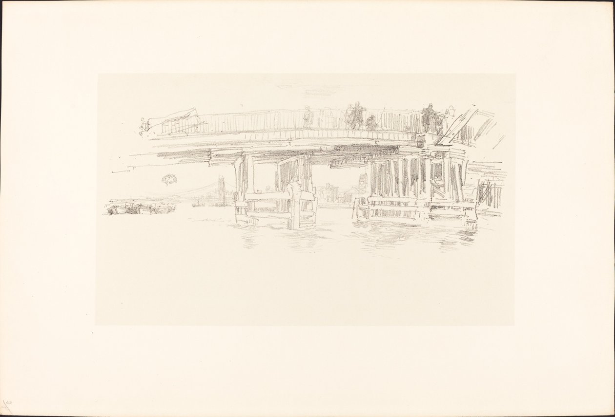 Oude Battersea Brug door James Abbott McNeill Whistler