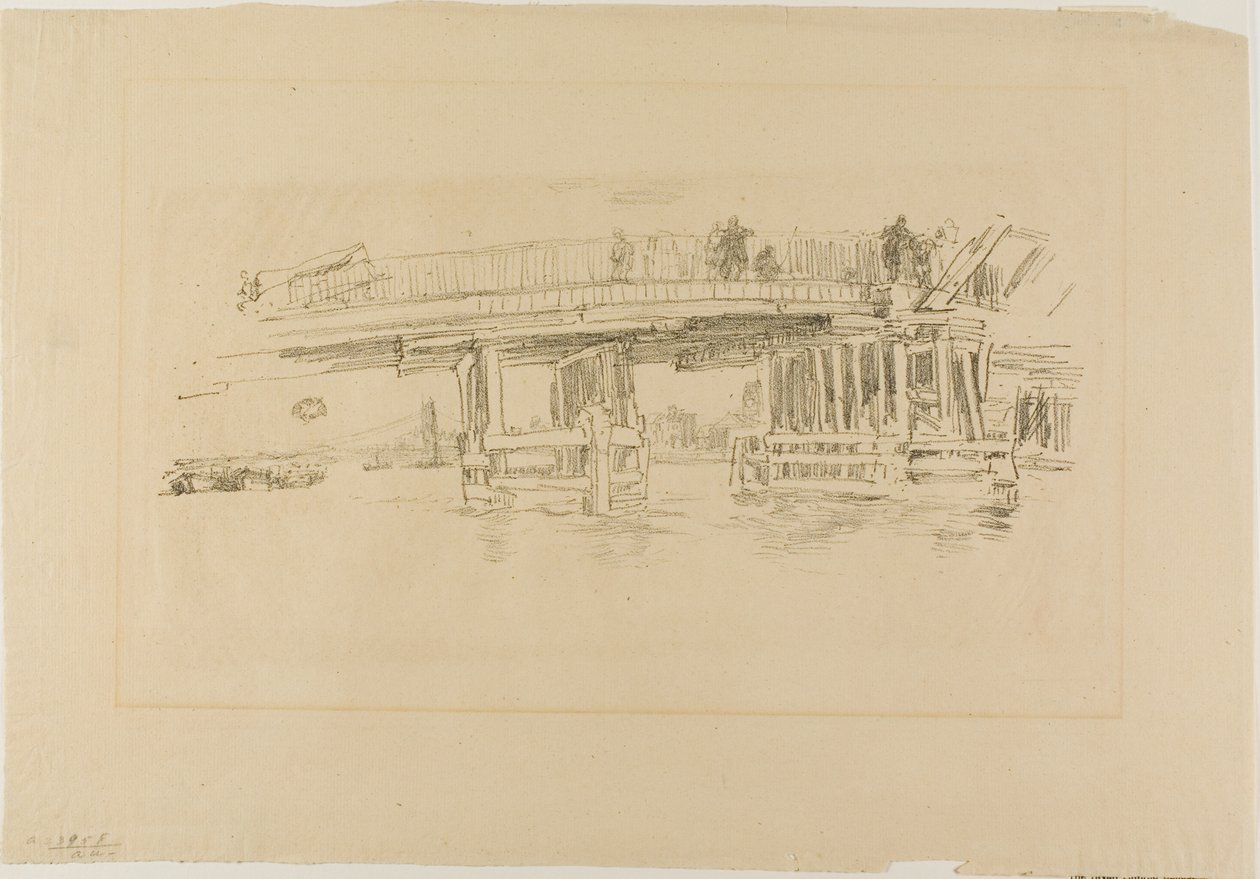 Oude Battersea Brug door James McNeill Whistler