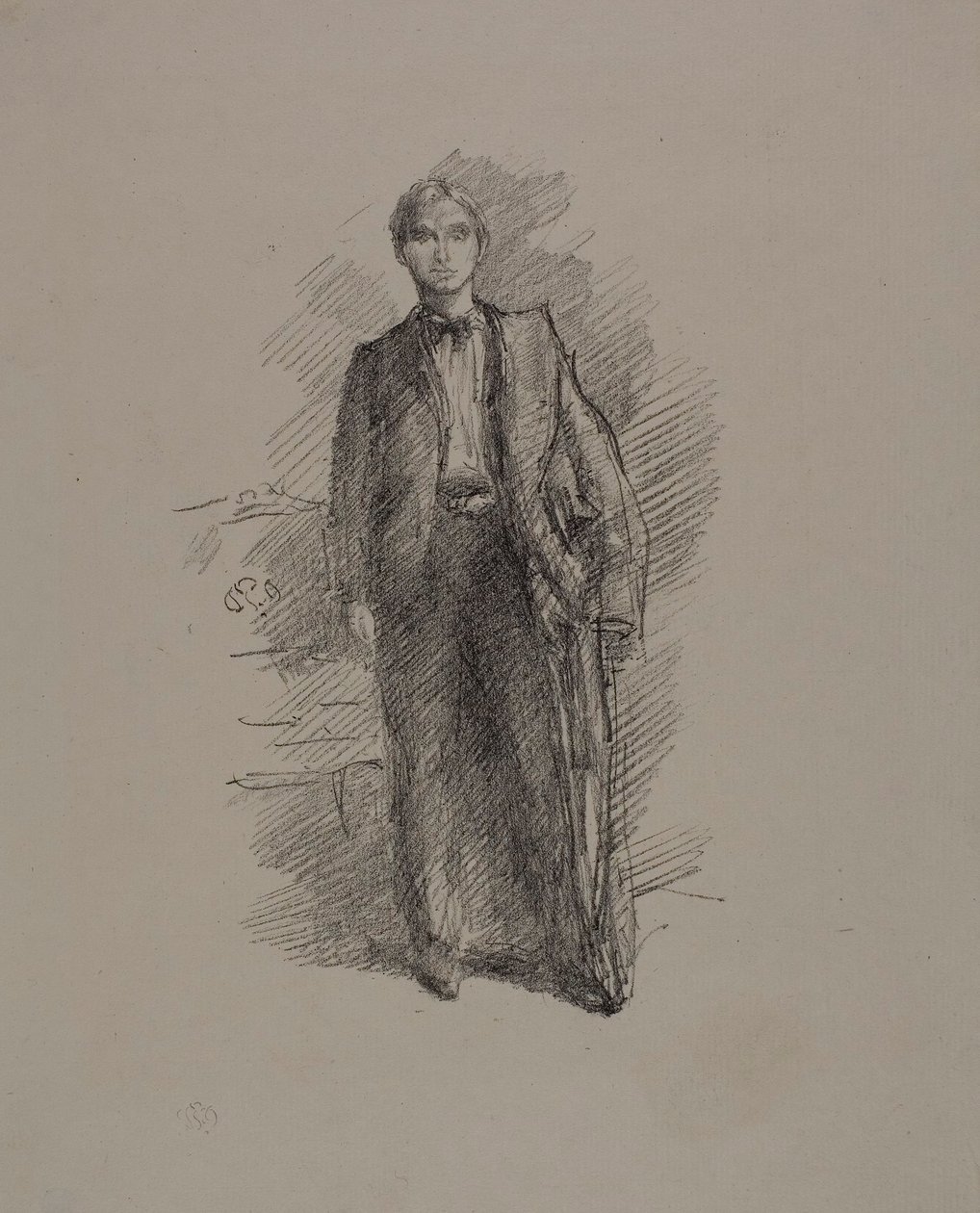 Portretstudie: Mr. Herbert C. Pollitt door James Abbott McNeill Whistler